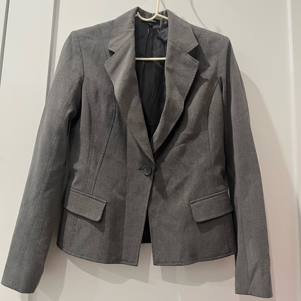 Express Gray Tailored Blazer for Professional Wear